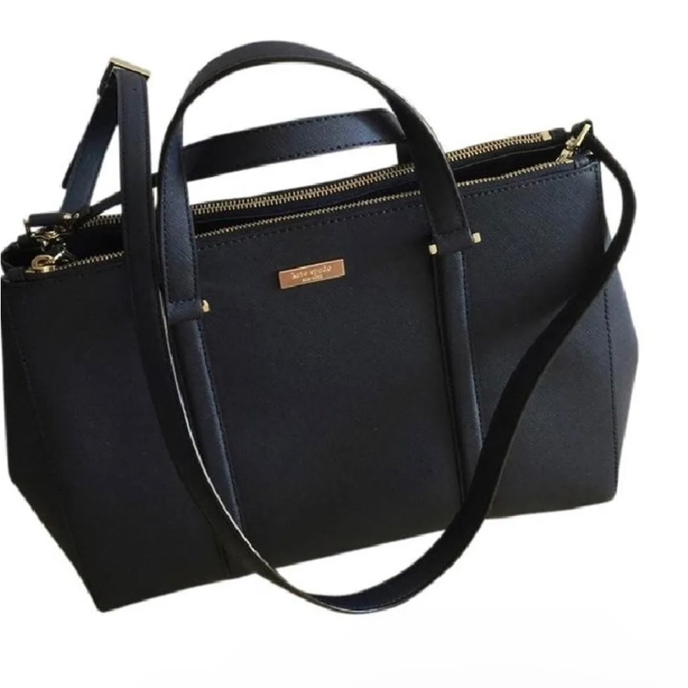 Kate Spade Large Loden Newbury Lane Navy Saffiano Leather Satchel